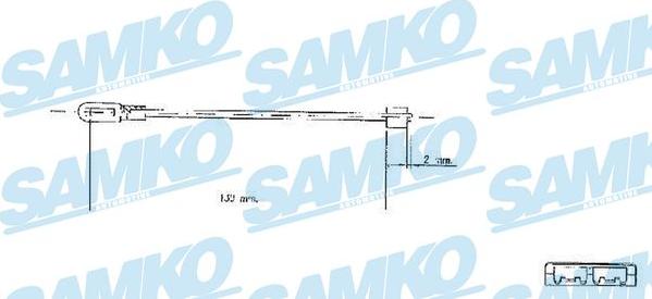 Samko C0578B - Тросик, cтояночный тормоз parts5.com