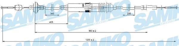 Samko C0276C - Трос, управление сцеплением parts5.com