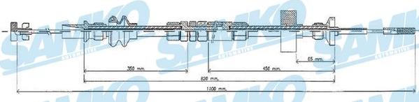 Samko C0273C - Трос, управление сцеплением parts5.com