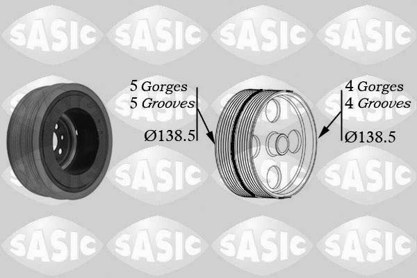 Sasic 9001804 - Шкив коленчатого вала parts5.com