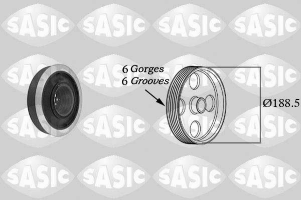 Sasic 9001805 - Шкив коленчатого вала parts5.com