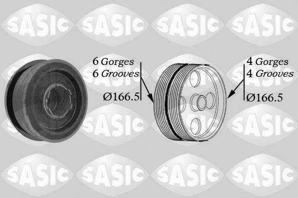 Sasic 9001808 - Шкив коленчатого вала parts5.com