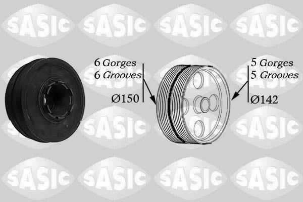 Sasic 9001810 - Шкив коленчатого вала parts5.com