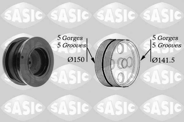 Sasic 9001812 - Шкив коленчатого вала parts5.com