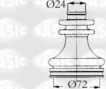 Sasic 4003449 - Пыльник, приводной вал parts5.com