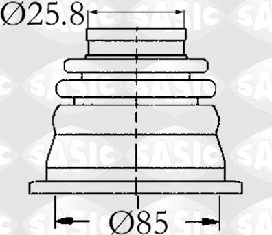 Sasic 4003408 - Пыльник, приводной вал parts5.com