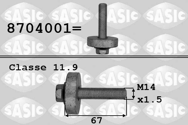 Sasic 8704001 - Болт шкива parts5.com