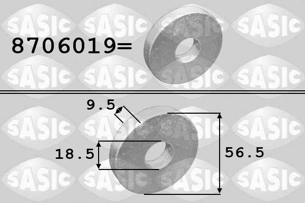 Sasic 8706019 - Плоская шайба, ременный шкив - коленчатый вал parts5.com