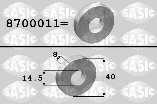 Sasic 8700011 - Плоская шайба, ременный шкив - коленчатый вал parts5.com