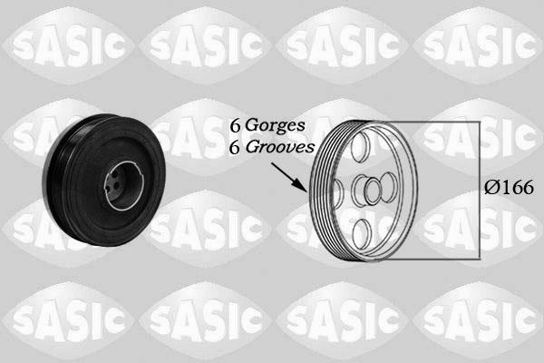 Sasic 2156054 - Шкив коленчатого вала parts5.com
