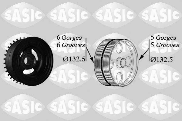 Sasic 2156068 - Шкив коленчатого вала parts5.com