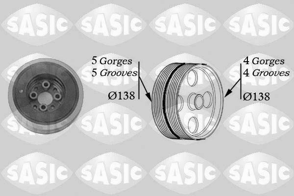 Sasic 2156004 - Шкив коленчатого вала parts5.com