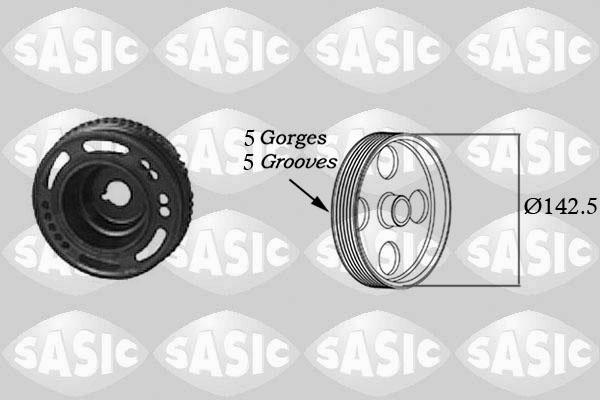 Sasic 2156013 - Шкив коленчатого вала parts5.com