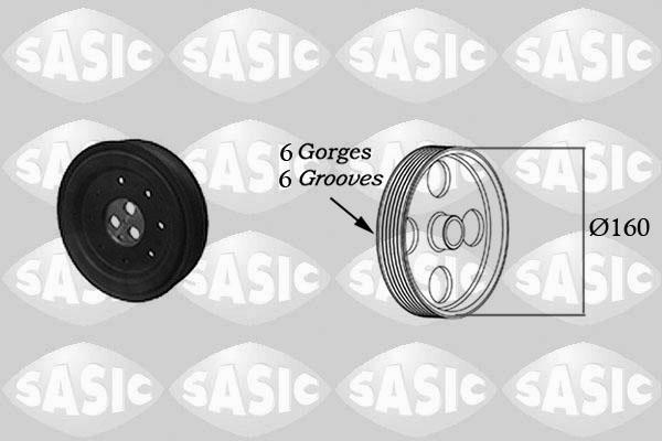 Sasic 2156033 - Шкив коленчатого вала parts5.com