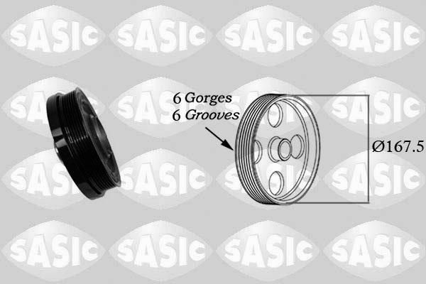 Sasic 2156078 - Шкив коленчатого вала parts5.com