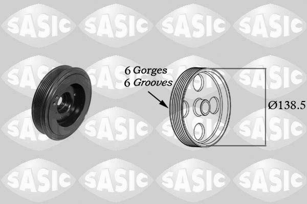 Sasic 2156077 - Шкив коленчатого вала parts5.com