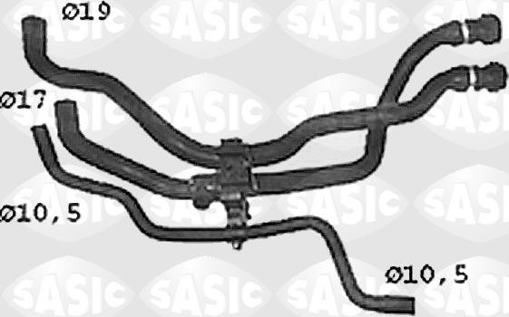 Sasic SWH4308 - Шланг радиатора parts5.com