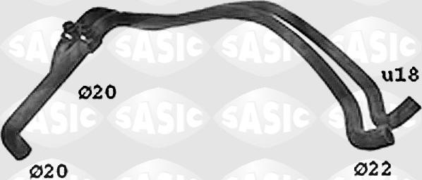 Sasic SWH4249 - Шланг радиатора parts5.com