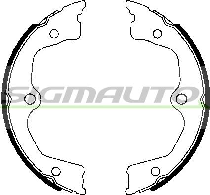 SIGMAUTO 2721 - Комплект тормозов, ручник, парковка parts5.com