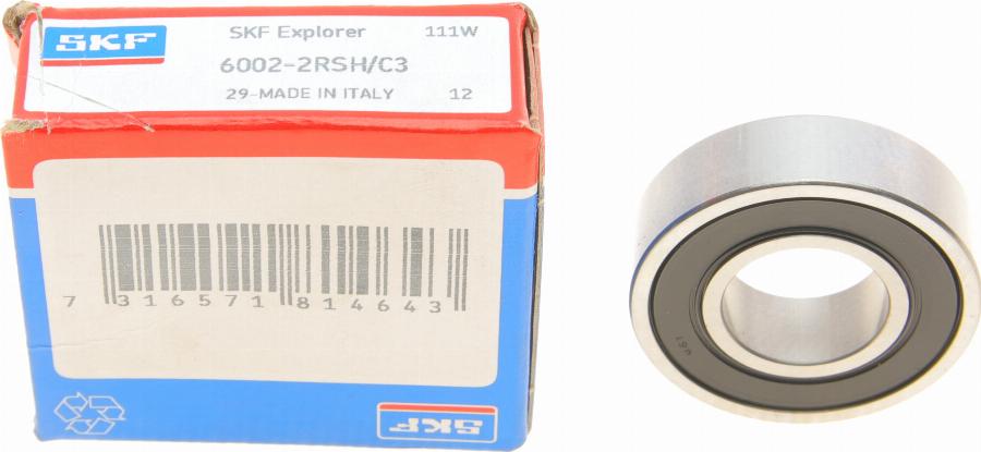 SKF 6002-2RSH/C3 - Cojinete parts5.com