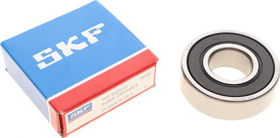 SKF 6203-2RSH/C3 - Комплект подшипника ступицы колеса parts5.com