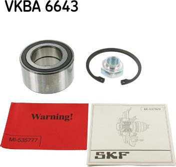 SKF VKBA 6643 - Комплект подшипника ступицы колеса parts5.com