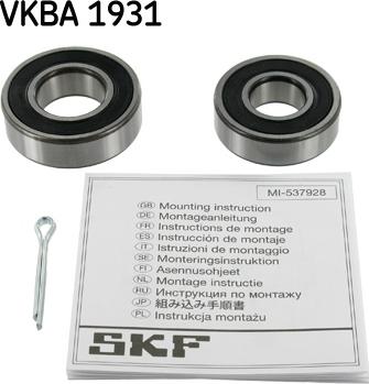 SKF VKBA 1931 - Комплект подшипника ступицы колеса parts5.com