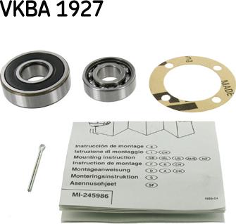 SKF VKBA 1927 - Комплект подшипника ступицы колеса parts5.com