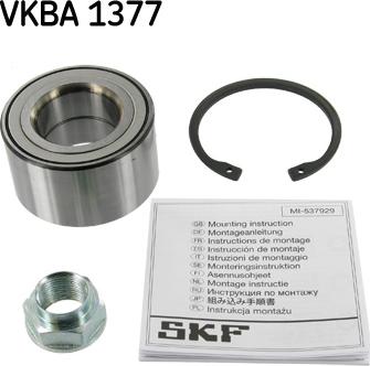 SKF VKBA 1377 - Комплект подшипника ступицы колеса parts5.com