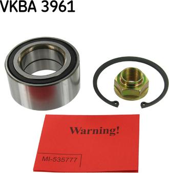 SKF VKBA 3961 - Комплект подшипника ступицы колеса parts5.com