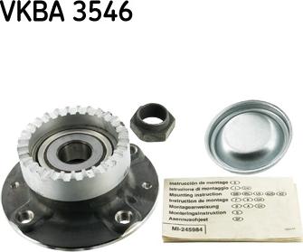 SKF VKBA 3546 - Комплект подшипника ступицы колеса parts5.com