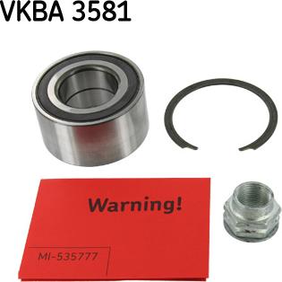 SKF VKBA 3581 - Комплект подшипника ступицы колеса parts5.com