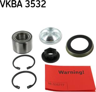 SKF VKBA 3532 - Wheel hub, bearing Kit parts5.com