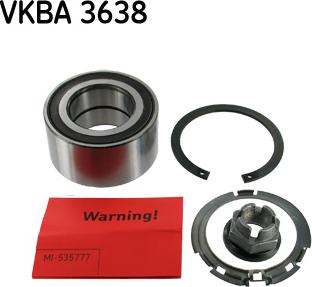 SKF VKBA 3638 - Комплект подшипника ступицы колеса parts5.com