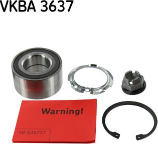 SKF VKBA 3637 - Комплект подшипника ступицы колеса parts5.com