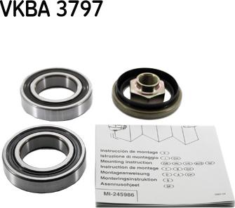 SKF VKBA 3797 - Комплект подшипника ступицы колеса parts5.com