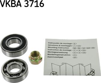 SKF VKBA 3716 - Комплект подшипника ступицы колеса parts5.com