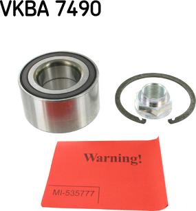 SKF VKBA 7490 - Комплект подшипника ступицы колеса parts5.com