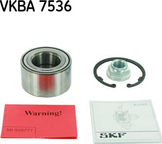 SKF VKBA 7536 - Комплект подшипника ступицы колеса parts5.com