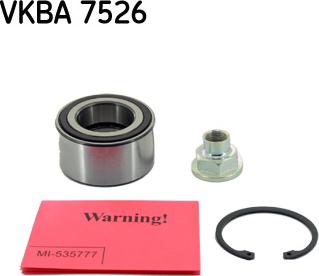 SKF VKBA 7526 - Комплект подшипника ступицы колеса parts5.com