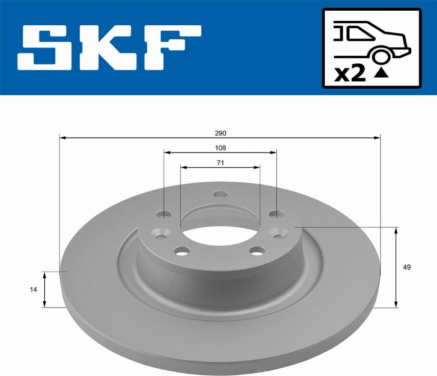 SKF VKBD 90034 S2 - Тормозной диск parts5.com