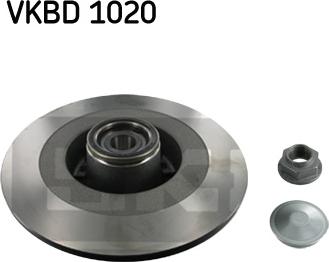 SKF VKBD 1020 - Тормозной диск parts5.com