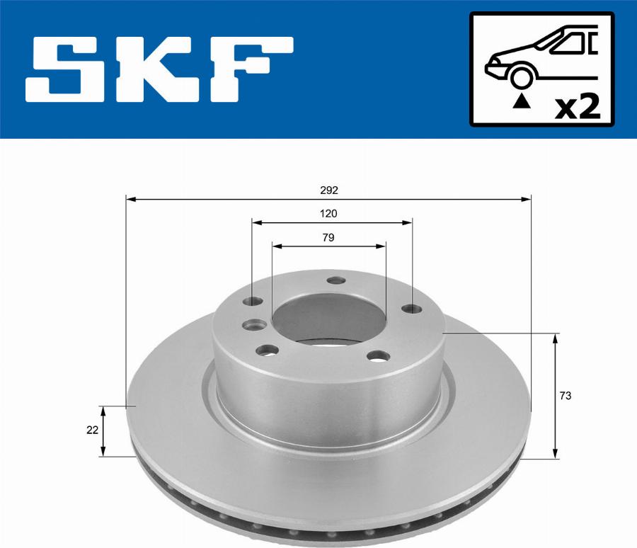 SKF VKBD 80099 V2 - Тормозной диск parts5.com