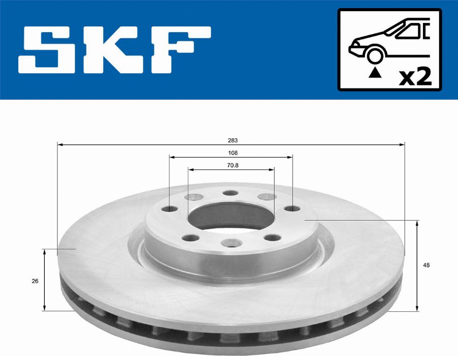 SKF VKBD 80090 V2 - Тормозной диск parts5.com