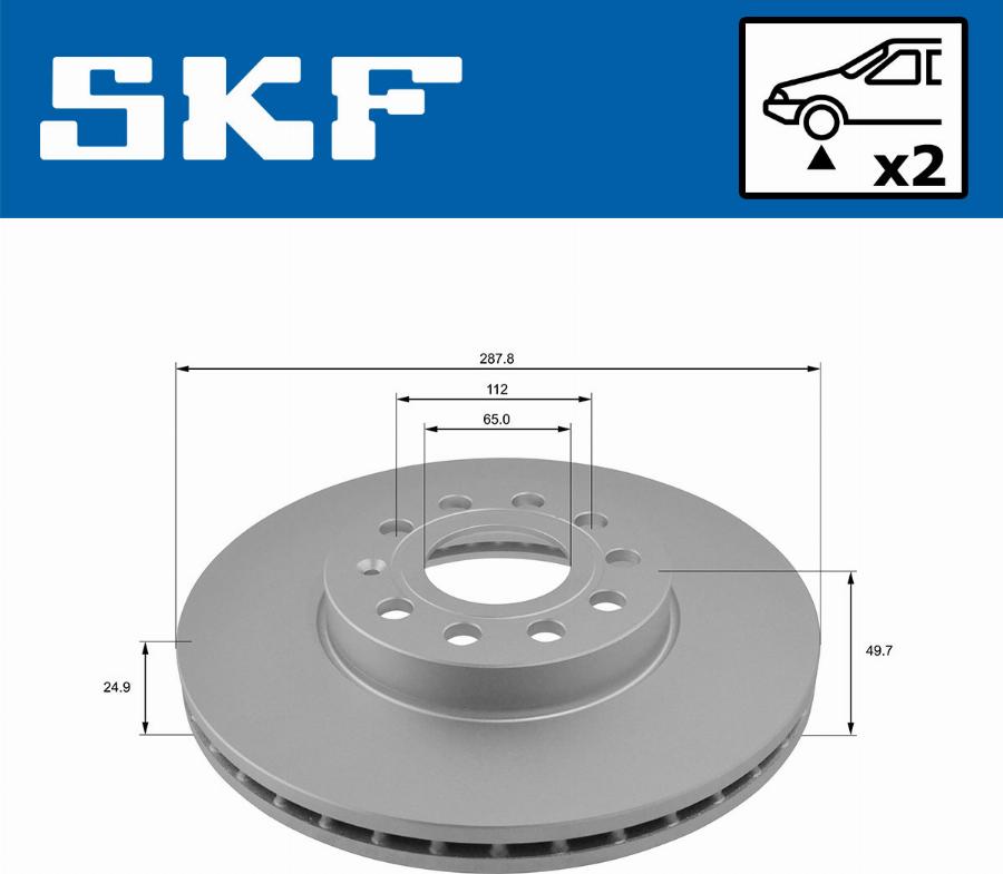 SKF VKBD 80005 V2 - Тормозной диск parts5.com