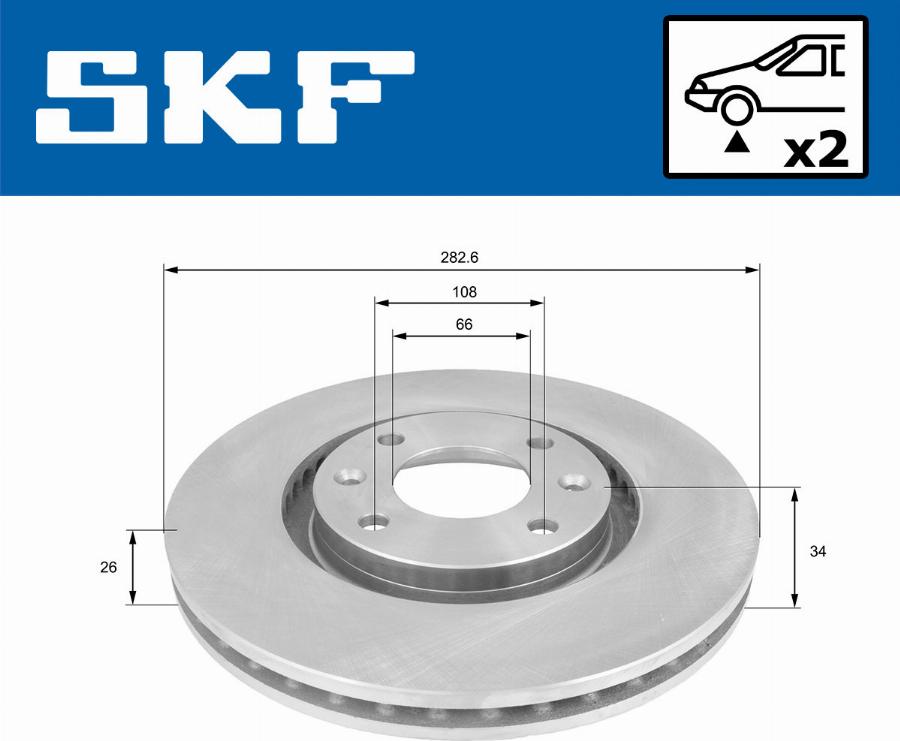 SKF VKBD 80002 V2 - Тормозной диск parts5.com