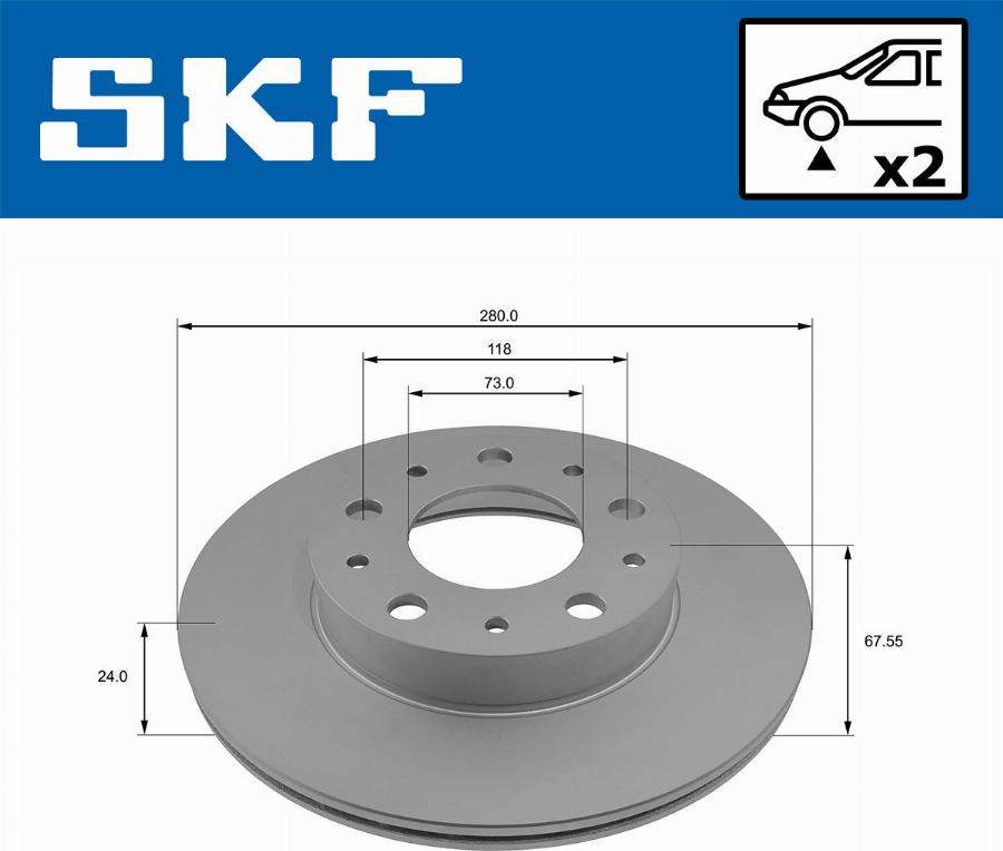 SKF VKBD 80036 V2 - Тормозной диск parts5.com