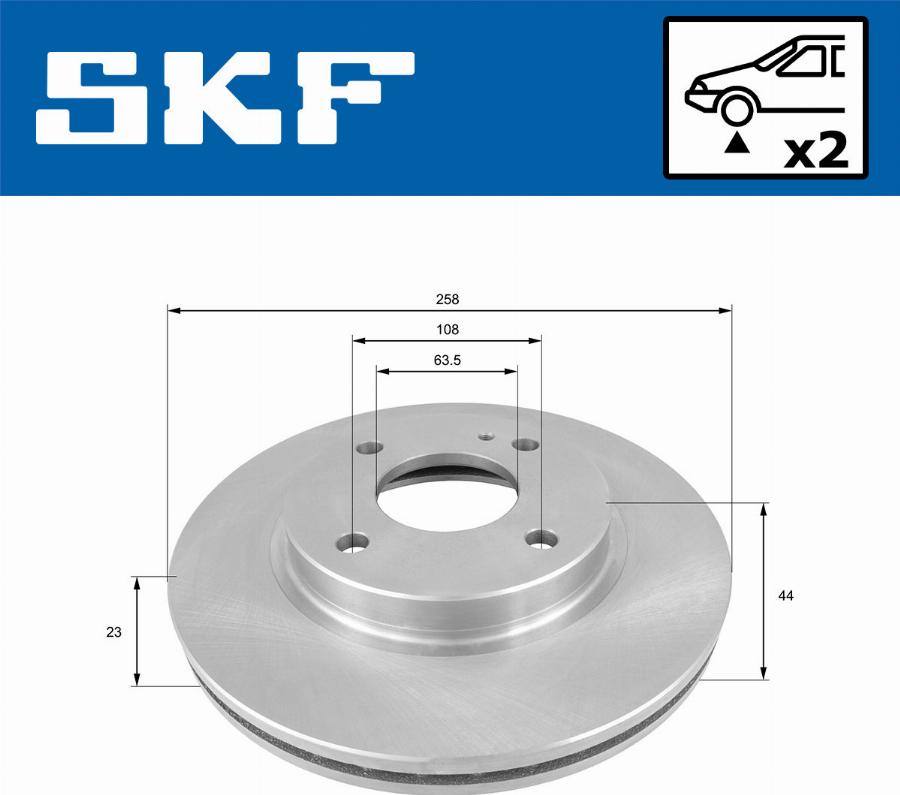 SKF VKBD 80027 V2 - Тормозной диск parts5.com