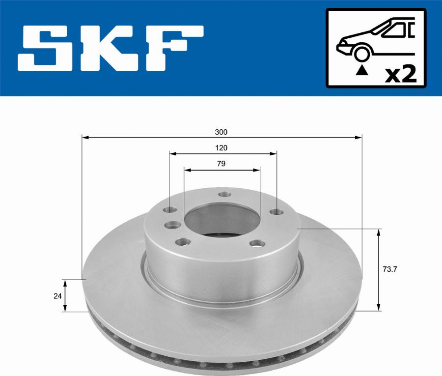 SKF VKBD 80079 V2 - Тормозной диск parts5.com