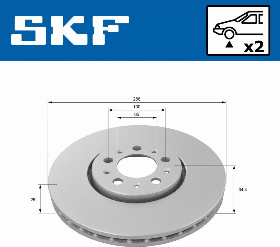 SKF VKBD 80074 V2 - Тормозной диск parts5.com